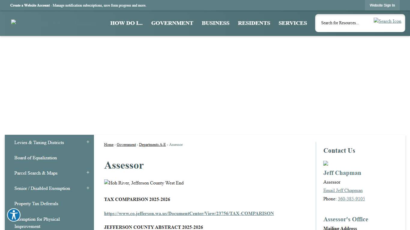 Assessor Jefferson County, WA