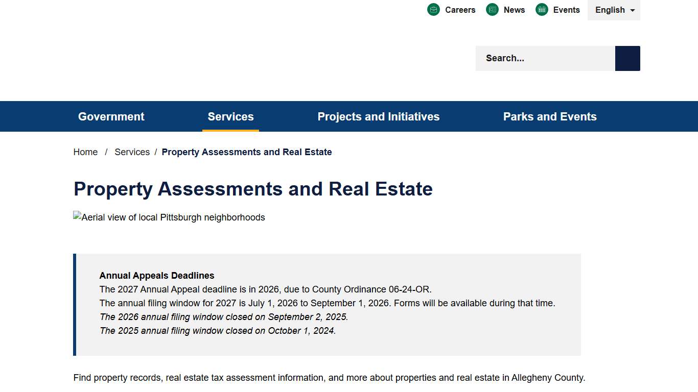 Property Assessments and Real Estate - Allegheny County, PA